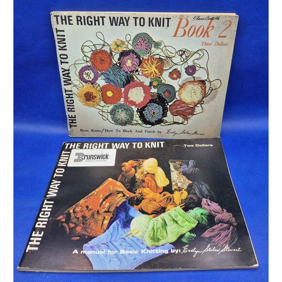 1960s The Right Way to Knit Booklets 1&2 - Picture 1 of 7